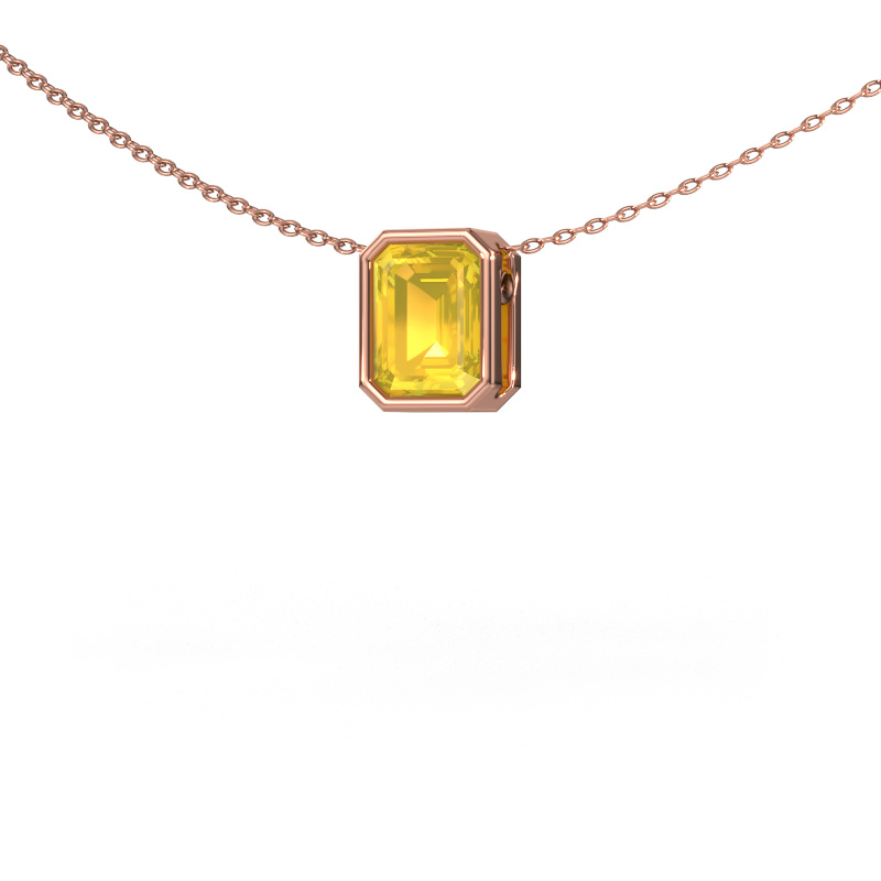 Bild von Anhänger Lavon EME 585 Roségold Gelb Saphir 8x6 mm