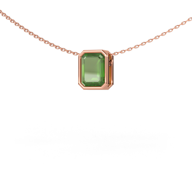 Immagine di Ciondolo Lavon EME 585 oro rosa Tormalina verde 8x6 mm