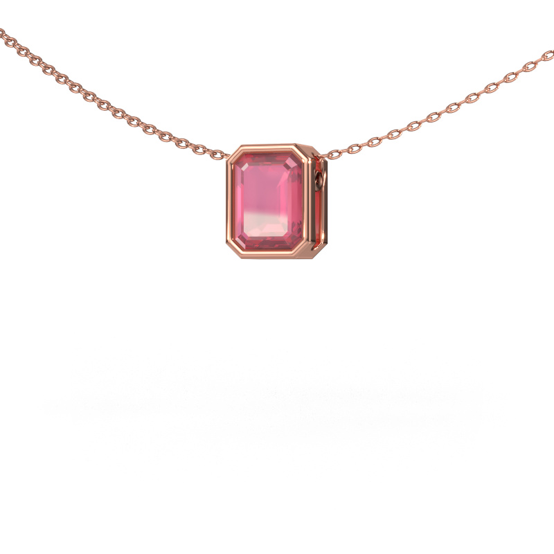 Image of Pendant Lavon EME 585 rose gold Tourmaline pink 8x6 mm