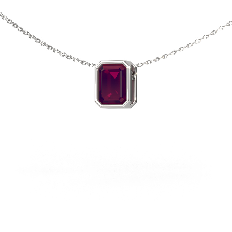 Afbeelding van Hanger Lavon EME 950 platina Rhodoliet 8x6 mm