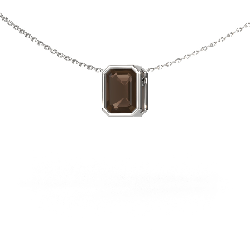 Image of Pendant Lavon EME 950 platinum Smokey quartz 8x6 mm