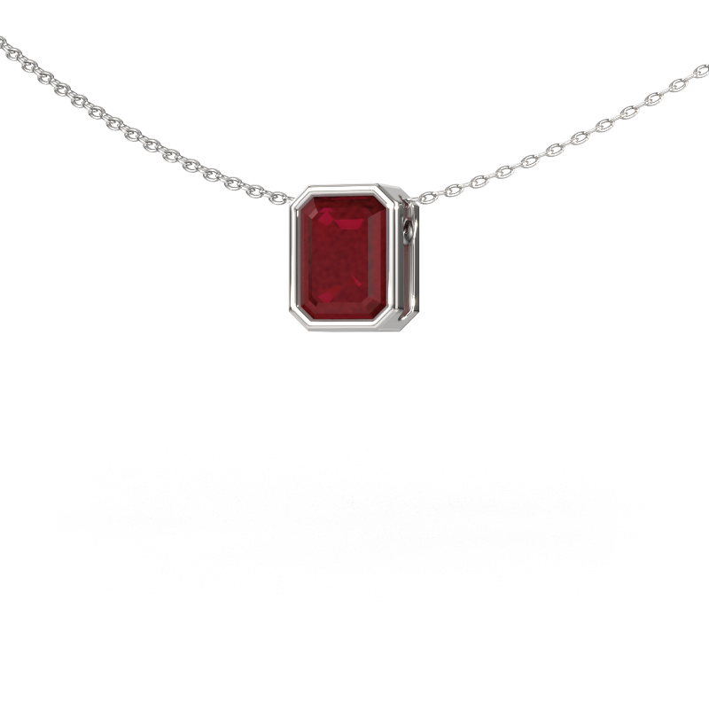 Image of Pendant Lavon EME 585 white gold Ruby 8x6 mm