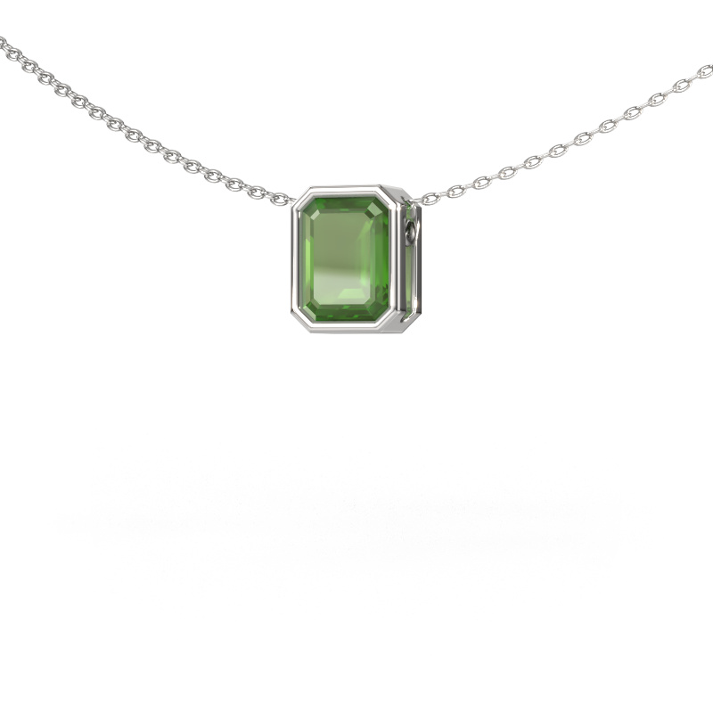 Image of Pendant Lavon EME 950 platinum Tourmaline green 8x6 mm