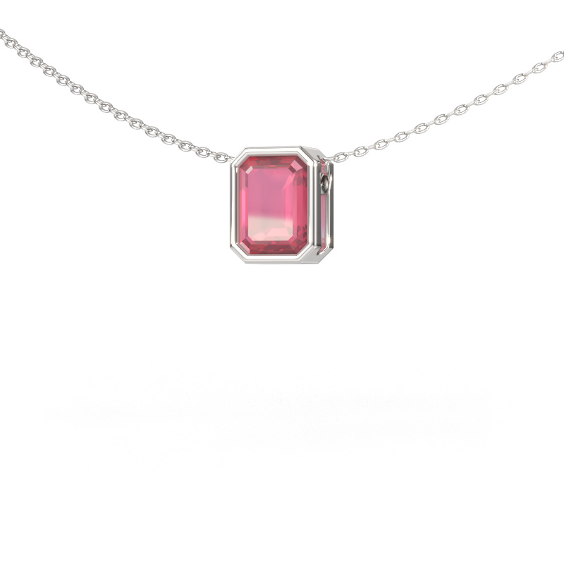 Image de Pendentif Lavon EME 585 or blanc Rose tourmaline 8x6 mm