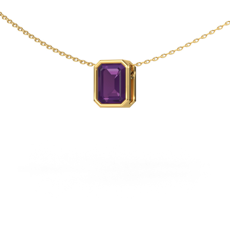 Image of Pendant Lavon EME 585 gold Amethyst 8x6 mm