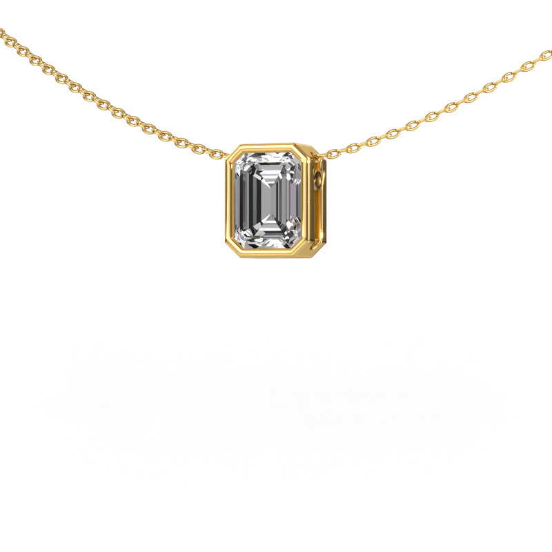 Afbeelding van Hanger Lavon EME 585 goud Zirkonia 8x6 mm