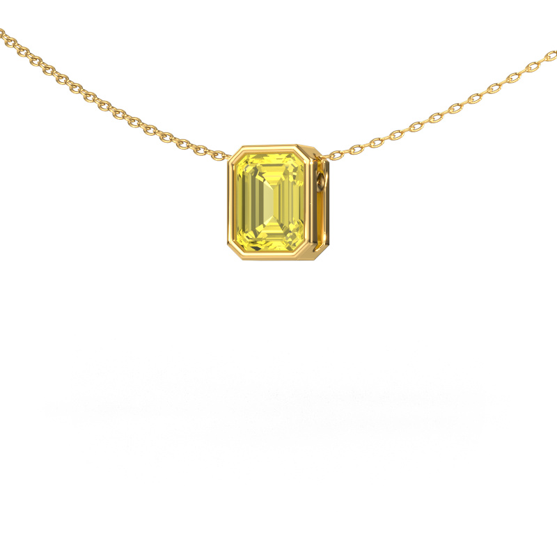 Image of Pendant Lavon EME 585 gold Yellow lab grown diamond 8x6 mm