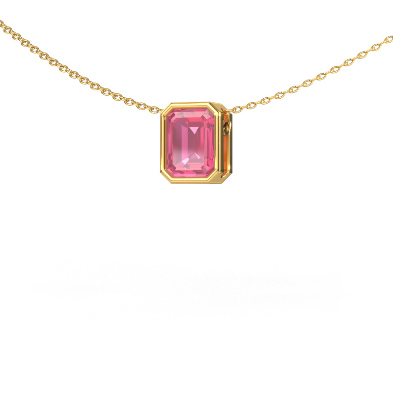 Image of Pendant Lavon EME 585 gold Pink sapphire 8x6 mm