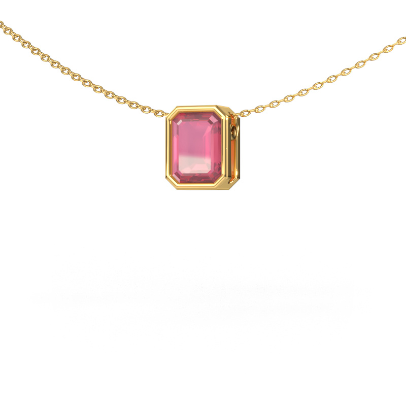 Image of Pendant Lavon EME 585 gold Tourmaline pink 8x6 mm