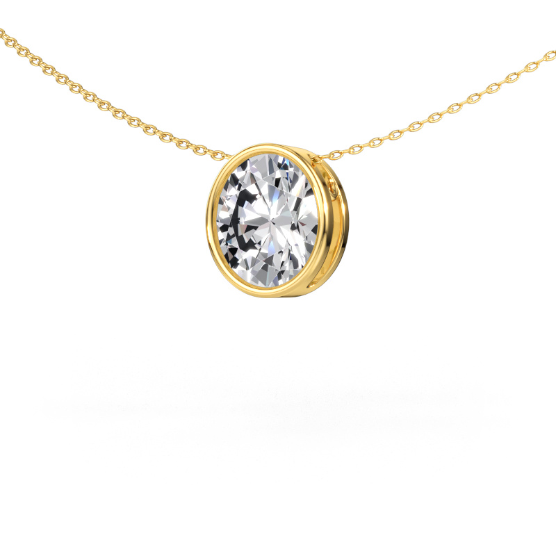 Bild av Hänge Lavon OVL 585 gult guld Labbodlad diamant 3.85 crt