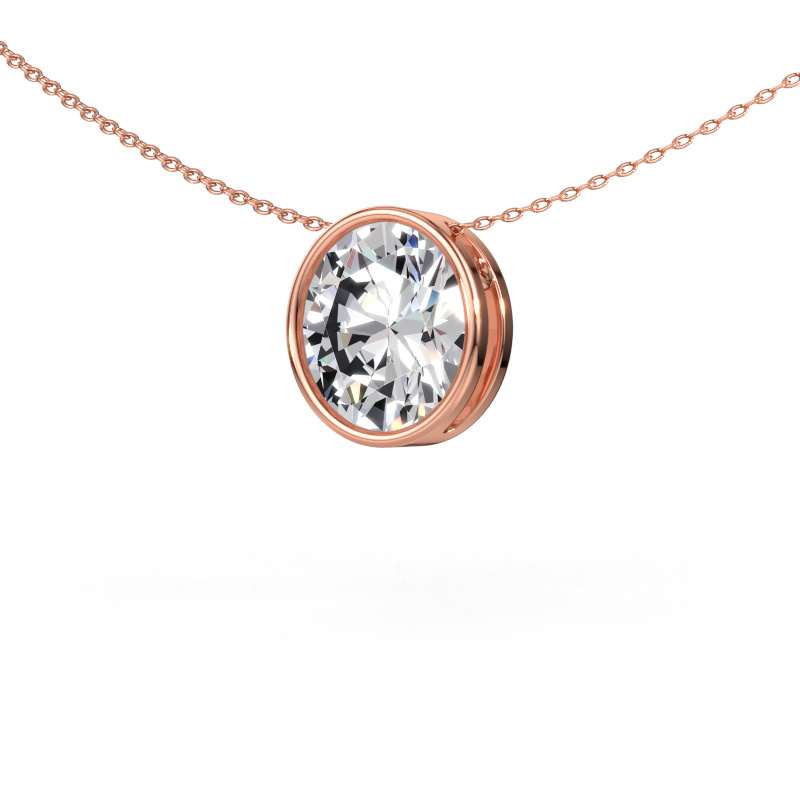 Immagine di Ciondolo Lavon OVL 585 oro rosa Diamante lab grown 5.05 crt
