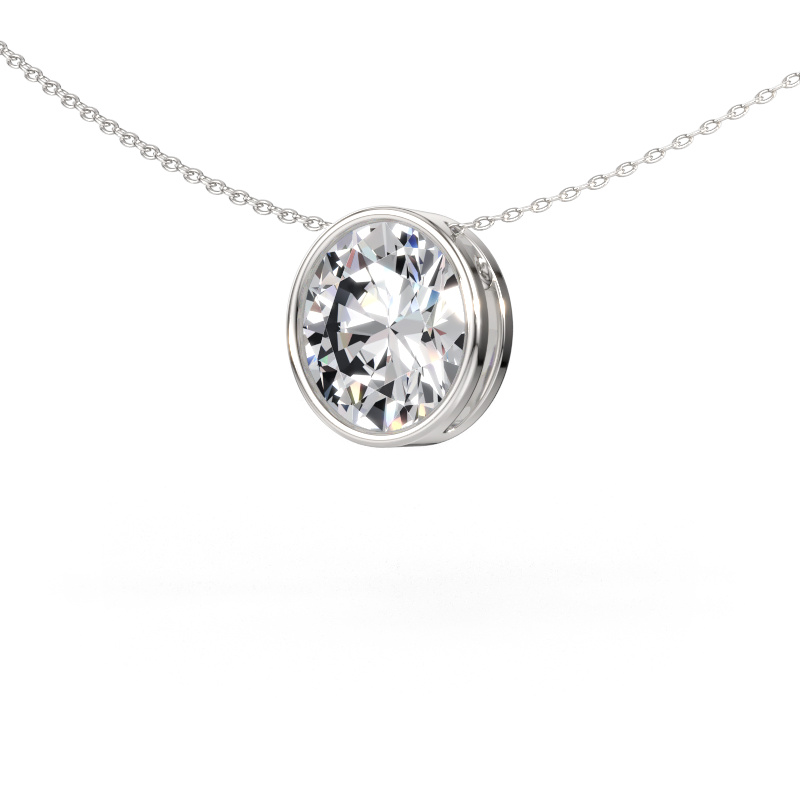 Immagine di Ciondolo Lavon OVL 585 oro bianco Diamante lab grown 5.05 crt