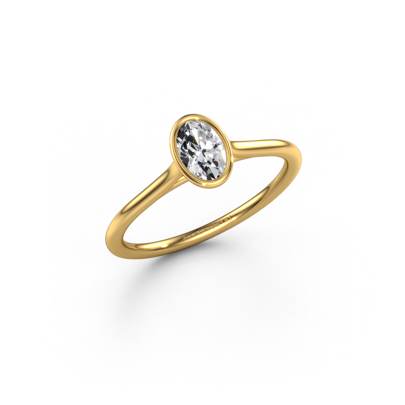 Image of Engagement ring Lavon OVL 585 gold Diamond 0.40 crt