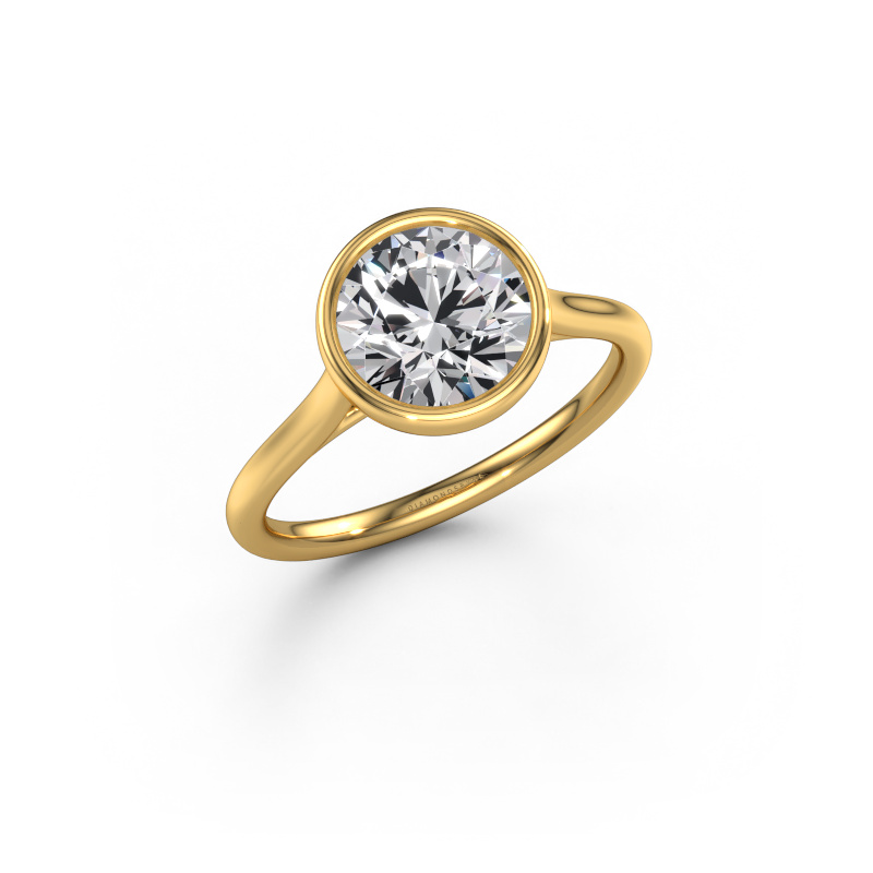 Image of Engagement ring Lavon RND 585 gold Lab grown diamond 2.00 crt