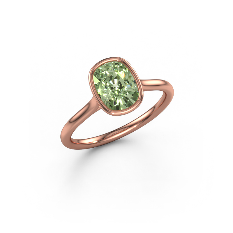 Bild von Verlobungsring Lavon CSH 585 Roségold Grüner Labor-Diamant 8x6 mm