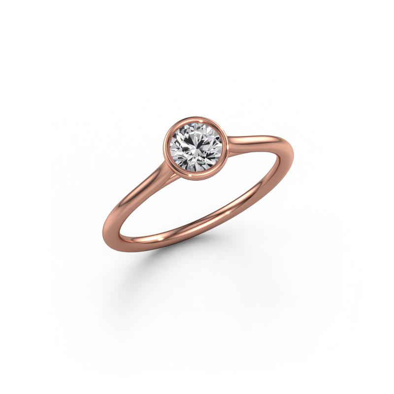 Image of Engagement ring Lavon RND 585 rose gold Diamond 0.40 crt
