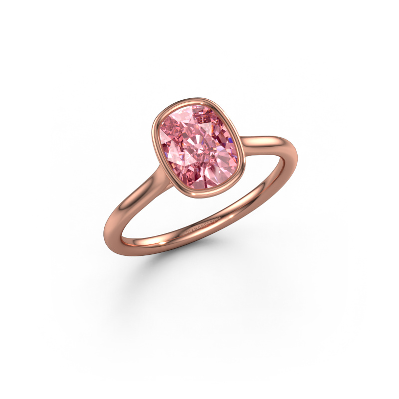 Image of Engagement ring Lavon CSH 585 rose gold Pink lab grown diamond 8x6 mm