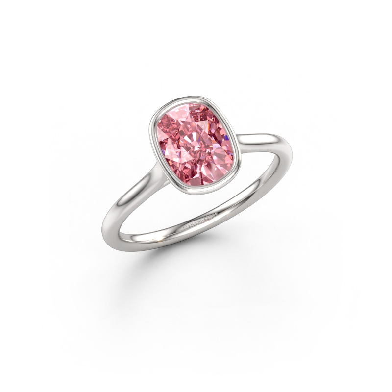 Immagine di Anello di fidanzamento Lavon CSH 585 oro bianco Diamante lab grown rosa 8x6 mm