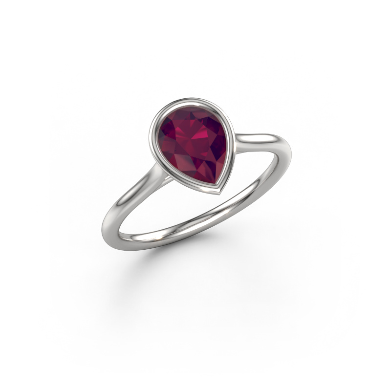 Image of Engagement ring Lavon Per 950 platinum Rhodolite 8x6 mm