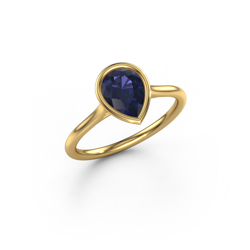 Image of Engagement ring Lavon Per 585 gold Sapphire 8x6 mm