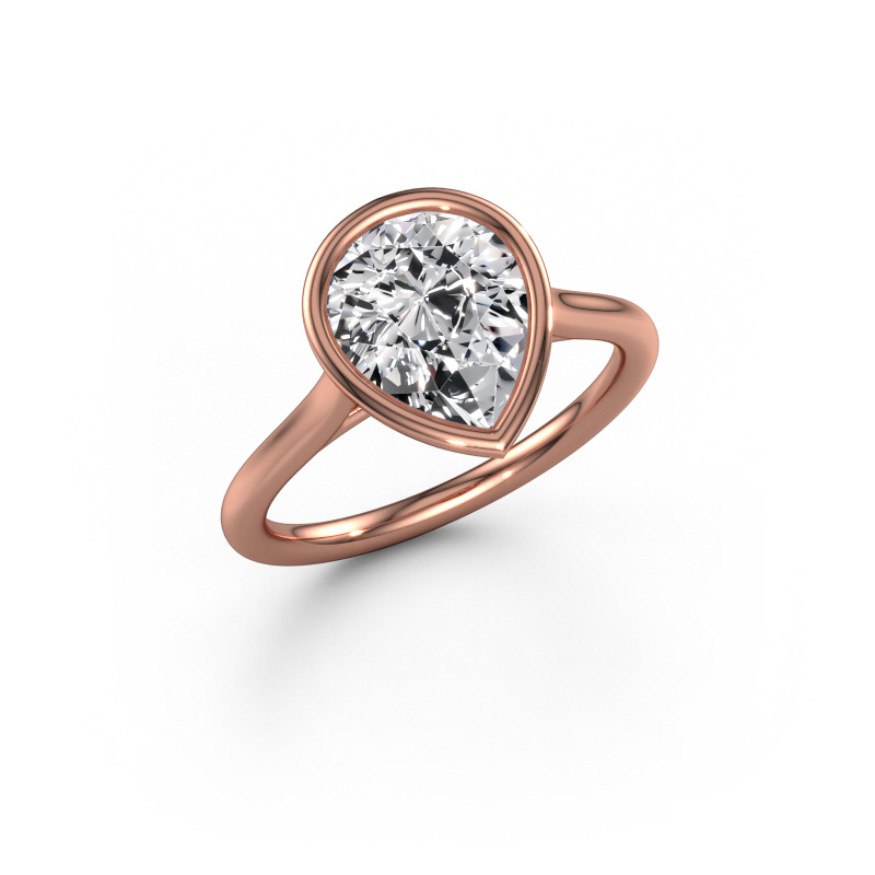 Image de Bague de fiançailles Lavon Per 585 or rose Diamant synthétique 2.10 crt