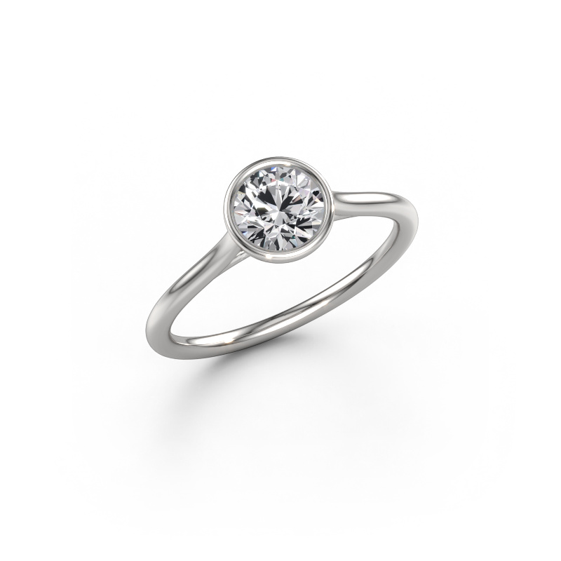 Bild von Verlobungsring Lavon RND 585 Weißgold Diamant 0.70 crt