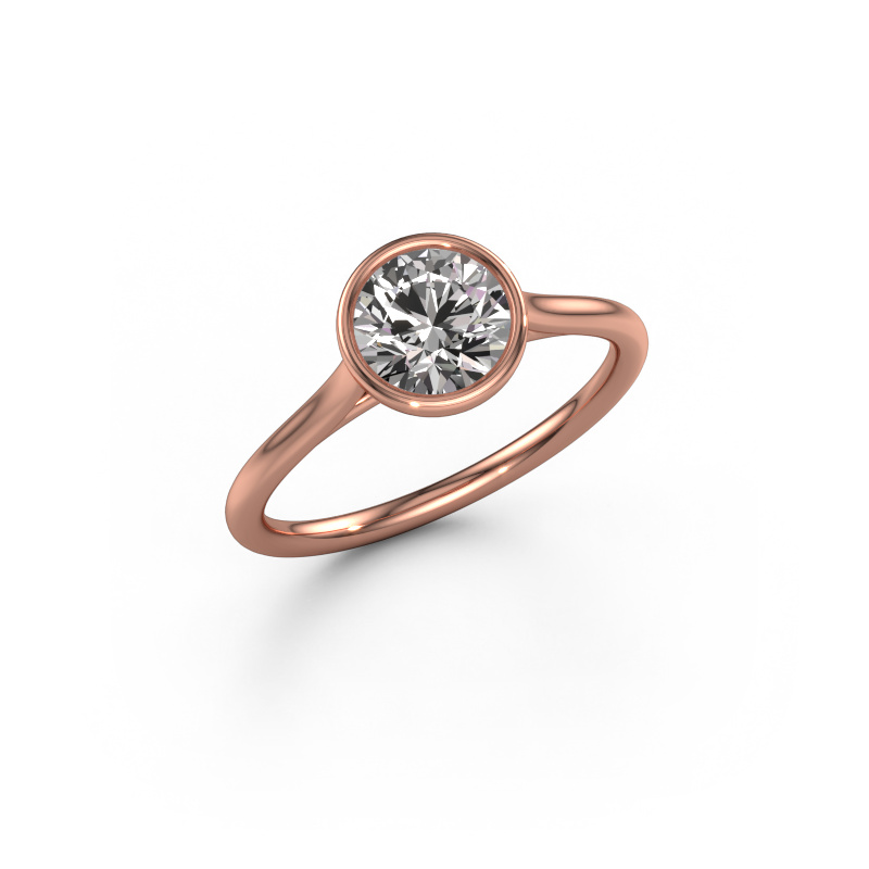 Image of Engagement ring Lavon RND 585 rose gold Zirconia 6.5 mm