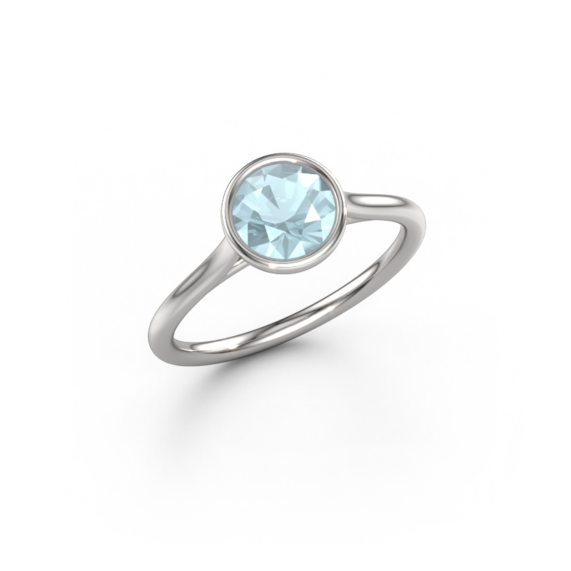 Image of Engagement ring Lavon RND 950 platinum Aquamarine 6.5 mm