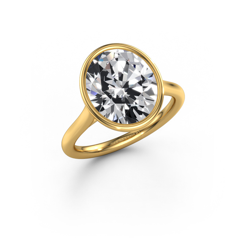 Image of Engagement ring Lavon OVL 585 gold Lab grown diamond 5.05 crt