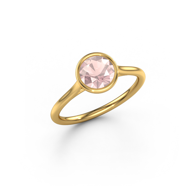 Image of Engagement ring Lavon RND 585 gold Morganite champagne 6.5 mm
