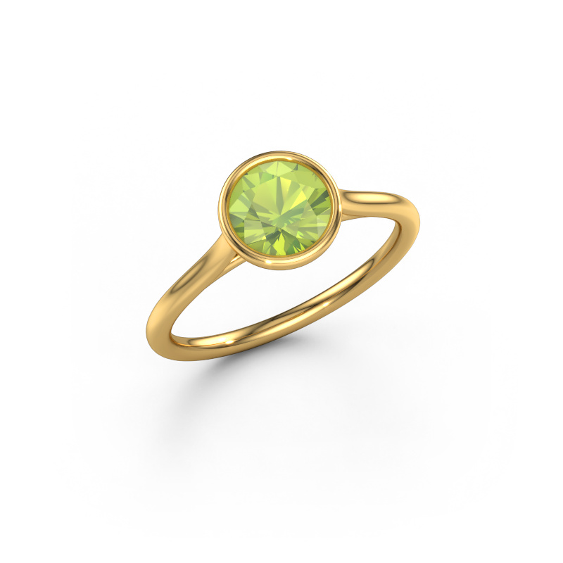 Image of Engagement ring Lavon RND 585 gold Peridot 6.5 mm