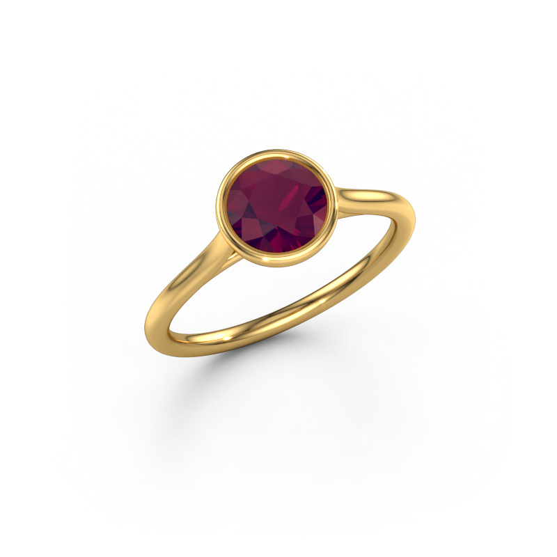 Image of Engagement ring Lavon RND 585 gold Rhodolite 6.5 mm