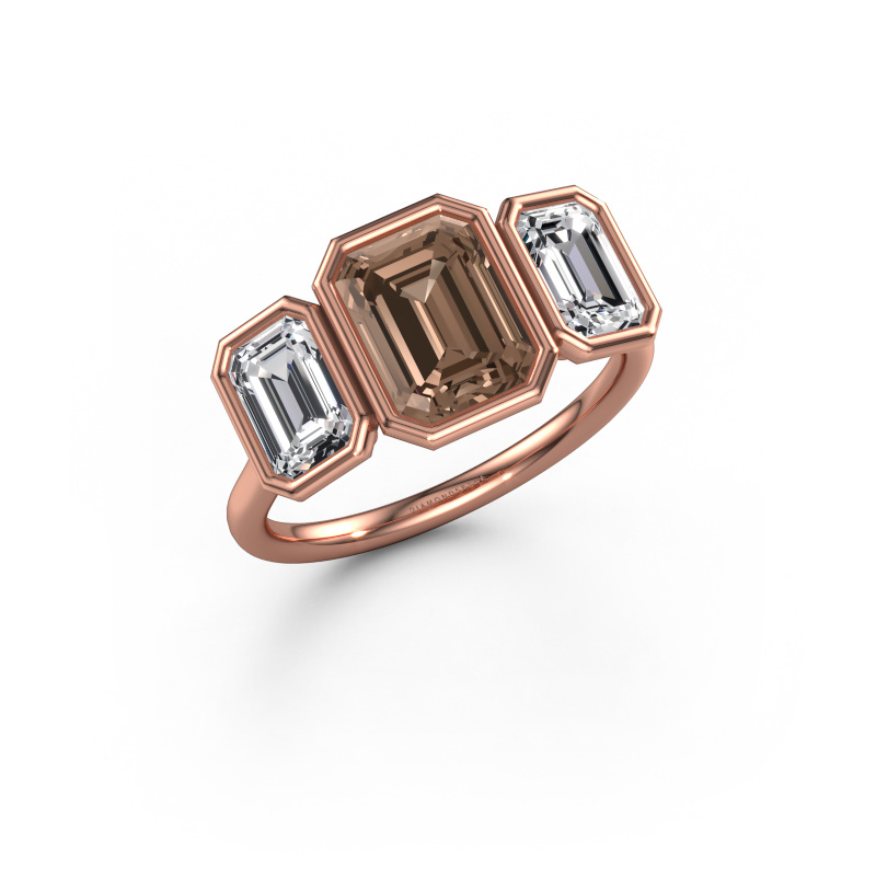 Bild von Verlobungsring Lavon 3 EME 585 Roségold Braun Diamant 3.15 crt