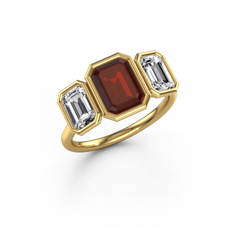 Image of Engagement ring Lavon 3 EME 585 gold Garnet 8x6 mm
