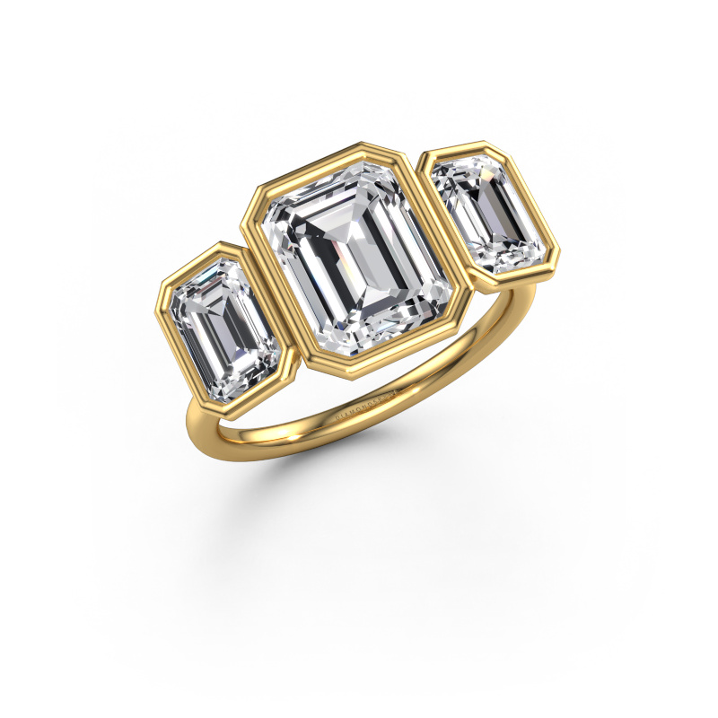 Image of Engagement ring Lavon 3 EME 585 gold Lab grown diamond 4.30 crt