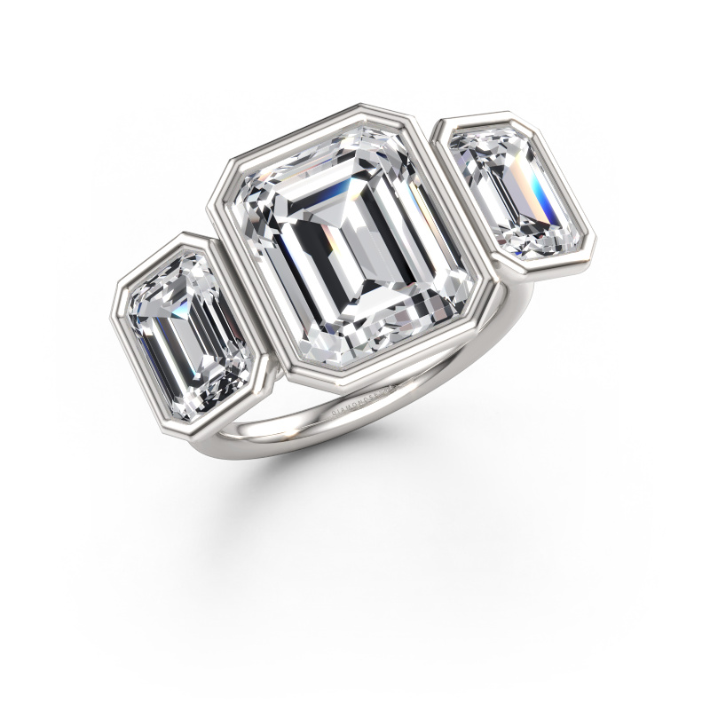 Immagine di Anello di fidanzamento Lavon 3 EME 950 platino Diamante lab grown 8.21 crt