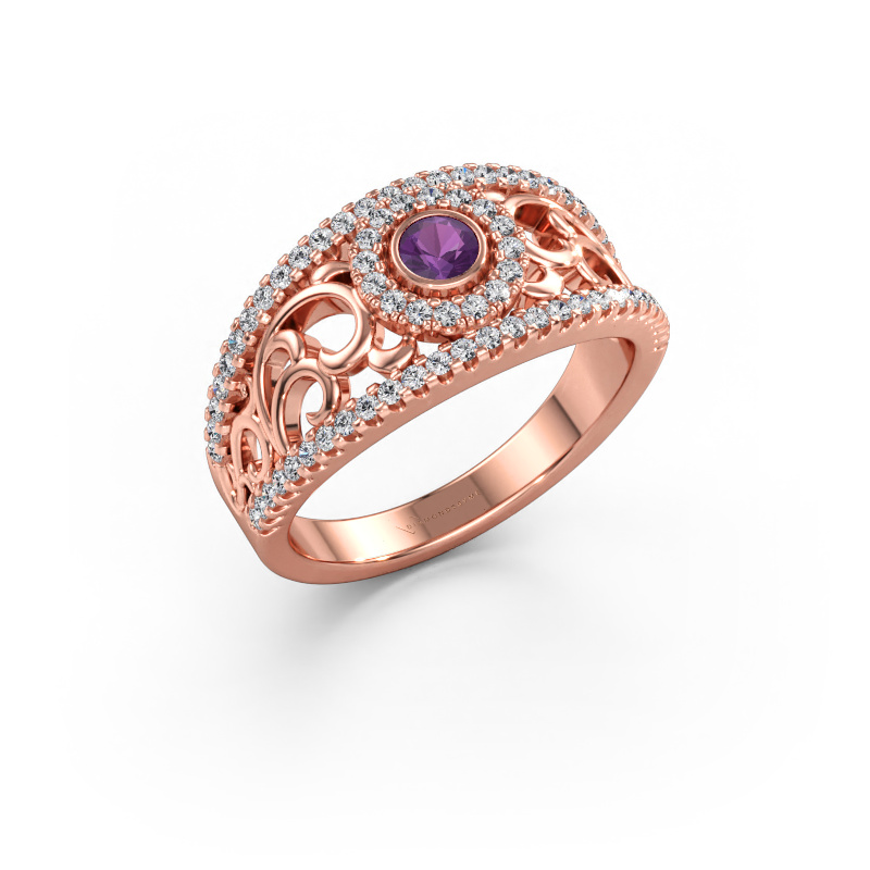 Immagine di Anello Lavona 585 oro rosa Ametista 3.4 mm