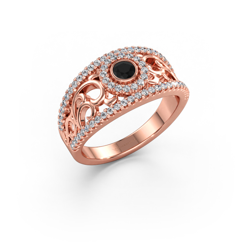 Immagine di Anello Lavona 585 oro rosa Diamante nero 0.53 crt