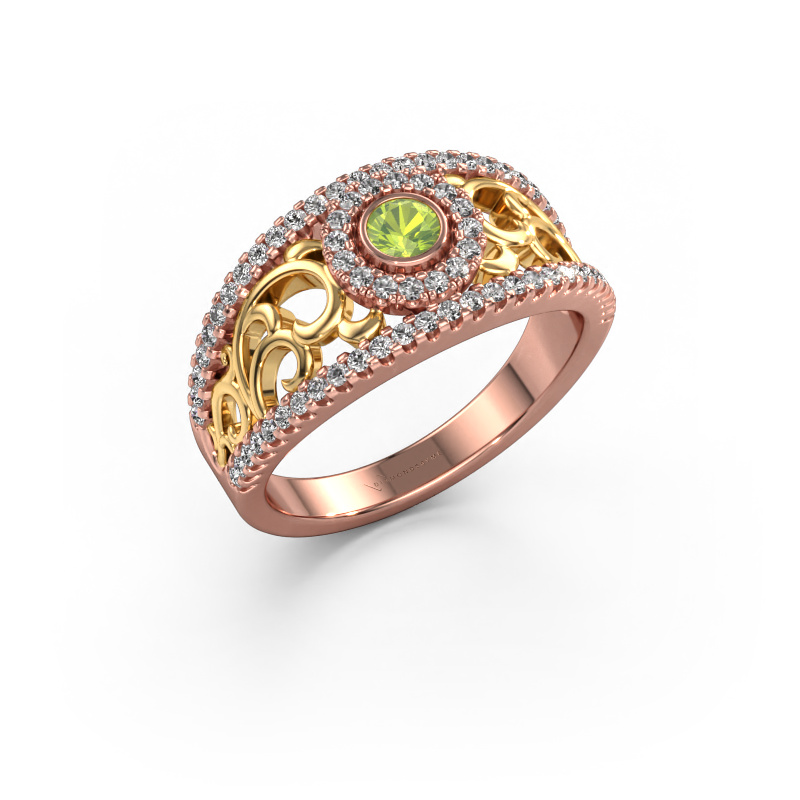 Image of Ring Lavona 585 rose gold Peridot 3.4 mm