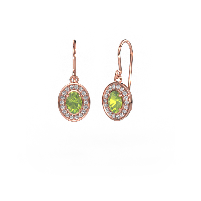 Bild von Ohrhänger Layne 1 585 Roségold Peridot 6.5x4.5 mm