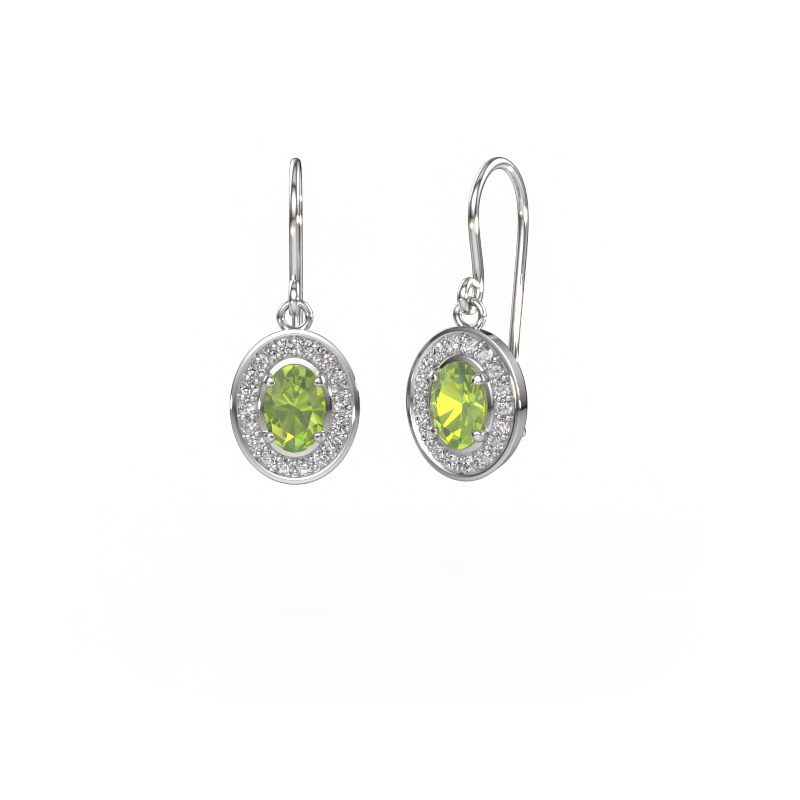 Bild von Ohrhänger Layne 1 950 Platin Peridot 6.5x4.5 mm