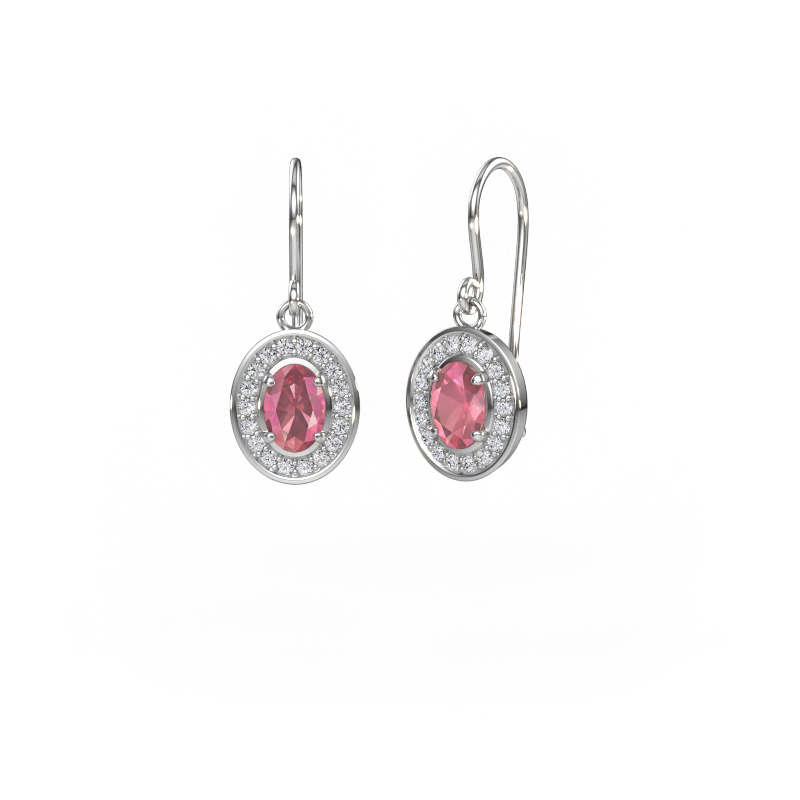 Bild von Ohrhänger Layne 1 950 Platin Turmalin rosa 6.5x4.5 mm