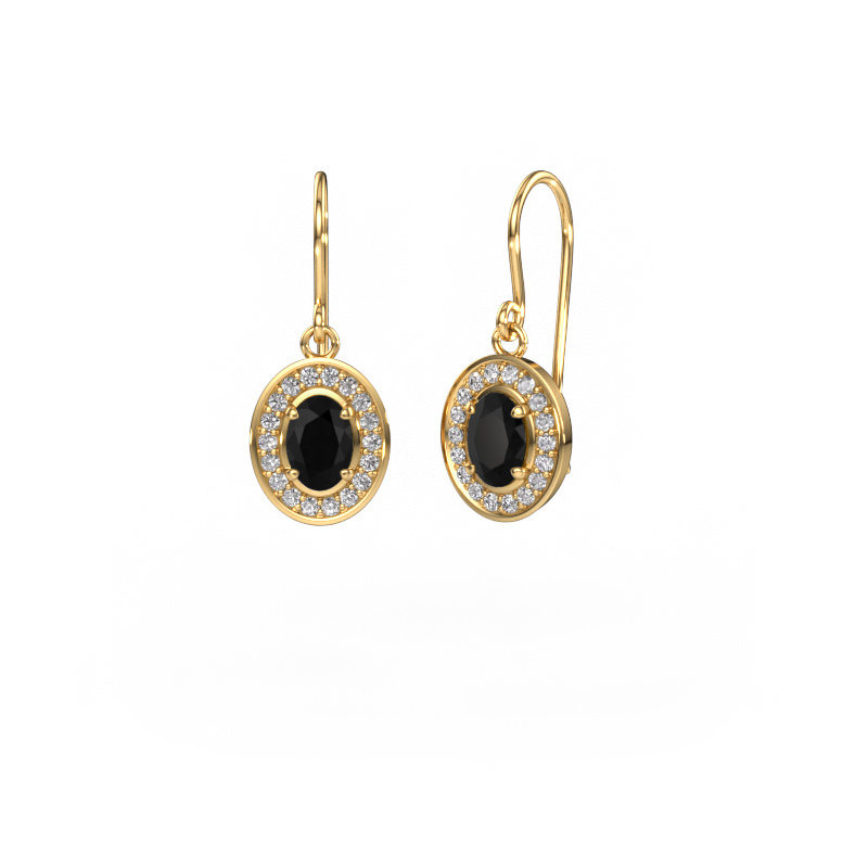 Image of Drop earrings Layne 1 585 gold Black diamond 1.92 crt
