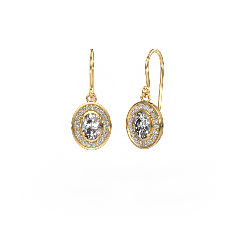 Image of Drop earrings Layne 1 585 gold Lab grown diamond 1.56 crt