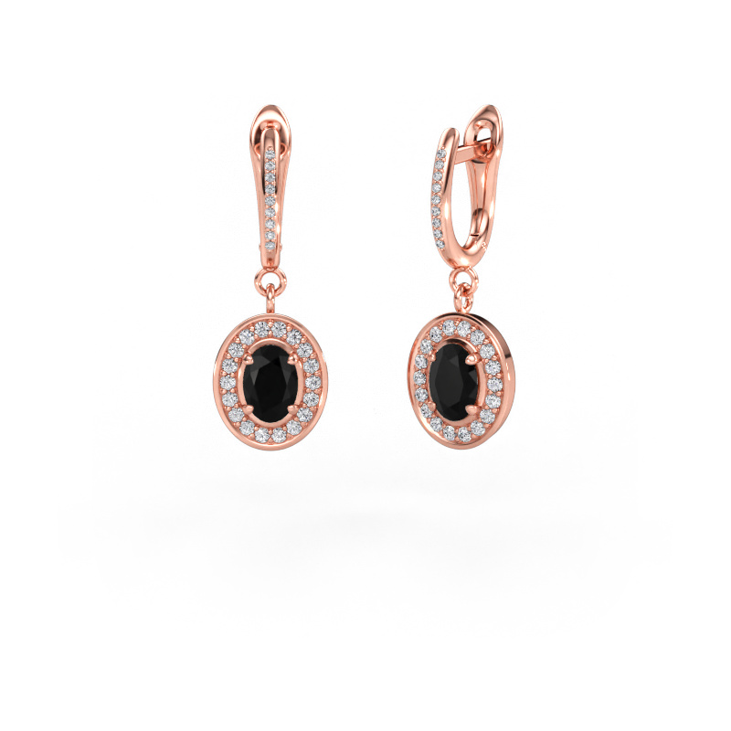 Bild von Ohrhänger Layne 2 585 Roségold Schwarz Diamant 2.490 crt