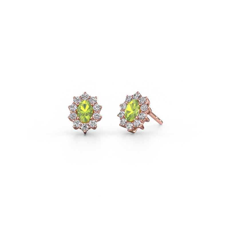 Bild von Ohrringe Leesa 585 Roségold Peridot 6x4 mm