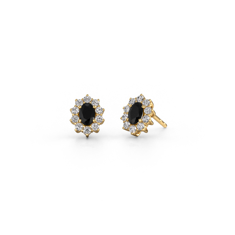 Image of Earrings Leesa 585 gold Black diamond 1.800 crt