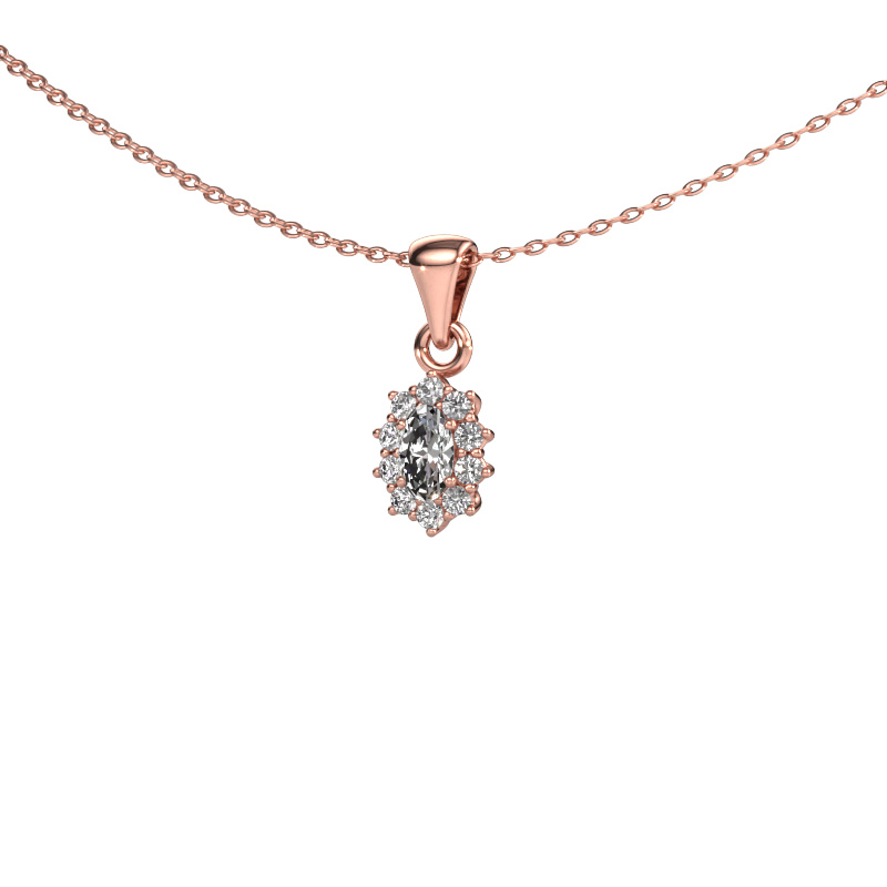 Image of Pendant Leesa 585 rose gold Diamond 0.38 crt