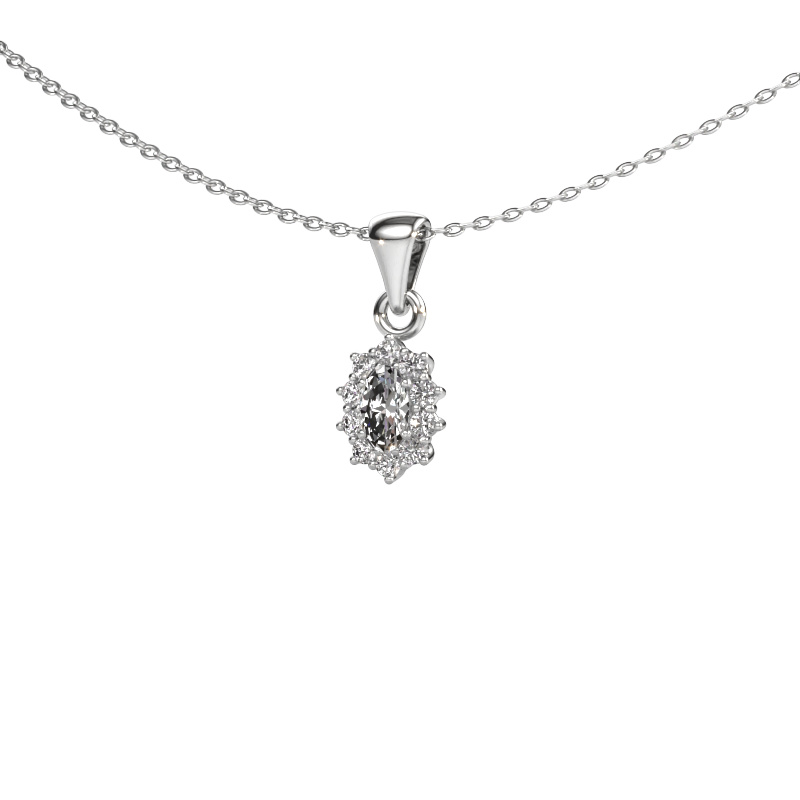 Image of Pendant Leesa 585 white gold Diamond 0.38 crt