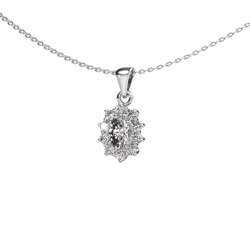 Image de Pendentif Leesa 585 or blanc Diamant 0.70 crt